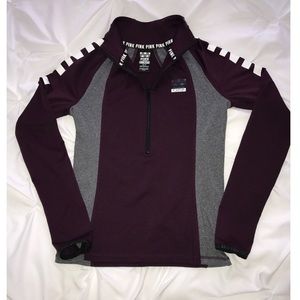 PINK NATION maroon workout quarter-zip (XS)